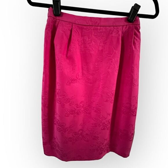 Talbots Petites 2 piece career suit set in hot pink short sleeve suit jacket & s - Picture 7 of 9